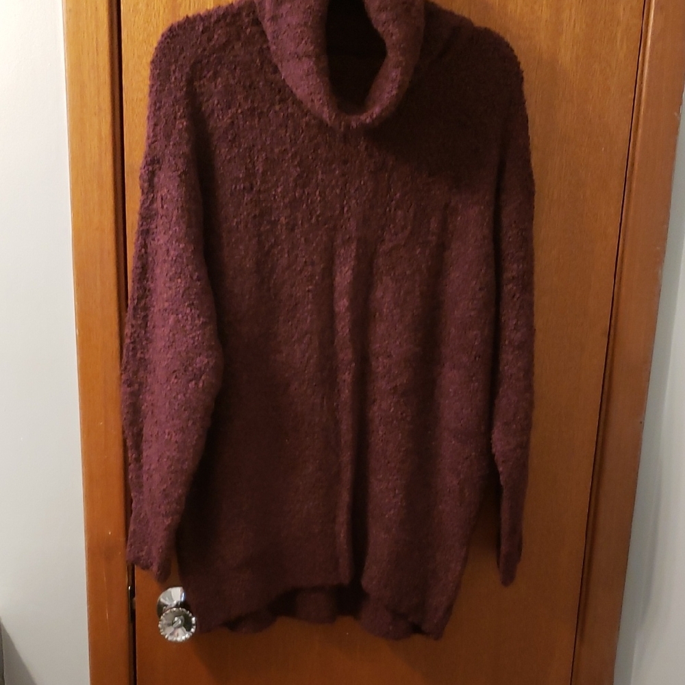 Cozy Burgundy Turtleneck Sweater